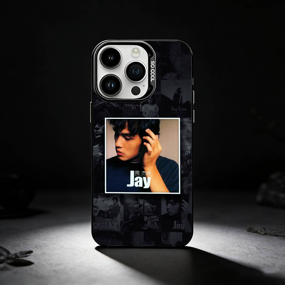 Singer Jay Chou Phone Case For iPhone 17,16,15,14,13,12,11 Plus,Pro Max,XS,Colored silver phone case