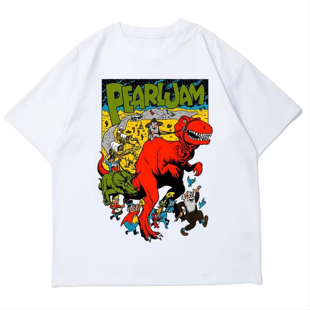 Vintage Ancient Times Retro Cartoon Dinosaur Graphic T shirt - Colorful Comic Style Tee Unisex Size S-5XL