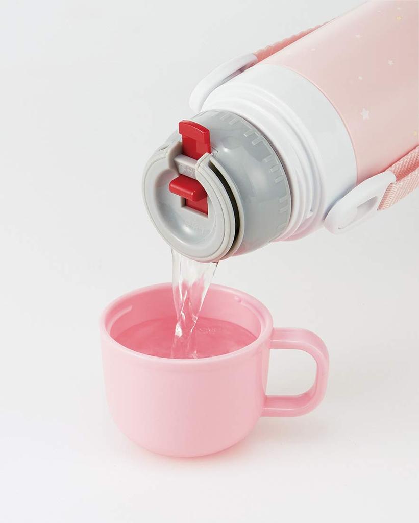 Бутылка для воды из нержавеющей стали Skater Kids 2WAY с чашкой Sumikko Gurashi Camp 430 мл SKDC4-A