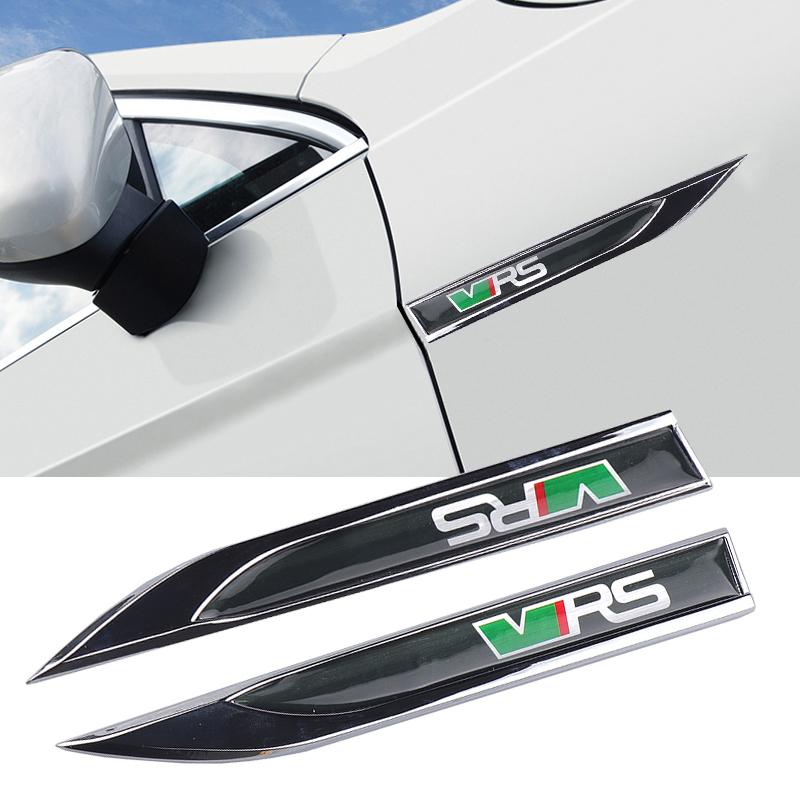 2pcs Car Styling Side Fender Body Emblem Sticker Knife Badges Decoration For Skoda Yeti Fabia Octavia 3 2 A5 Kodiaq Karoq Rapid usbn43