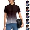 Женский велосипедный костюм Gradient с короткими рукавами, верх для велоспорта с 3 задними карманами, дышащий, быстросохнущий, влагоотводящая светоотражающая полоса для велоспорта