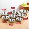New Round Stainless Steel Bowls Thicken Multiple Sizes Prep Bowls Vegetable Bowl