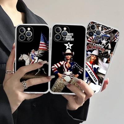 Чехол для телефона singer B-Beyonce Cowboy Carter для iPhone 17 16 15 14 11 12 13 Mini Pro XS Max Plus Funda Shell