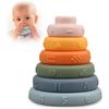 Baby Stacking Rings - Soft Building Blocks Toys for Toddler - Montessori Sensory Educational Developmental Learning Toy for 6 9 12 18 Month Girls Boys