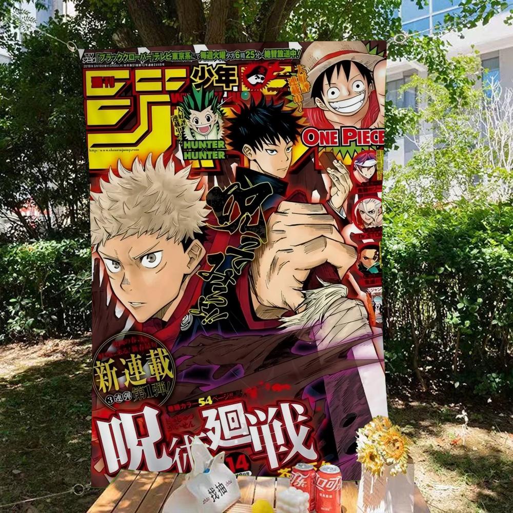 Баннер с аниме Jujutsu Kaisen в стиле INS для уличной вечеринки, флаг для создания атмосферы