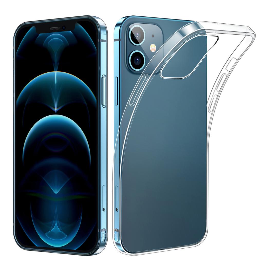 TPU Clear Case Transparent 1.5mm Ultra Thin Slim Anti Yellowing Protective Phone Cover Accessoryfor Iphone 12 6.1 Inch