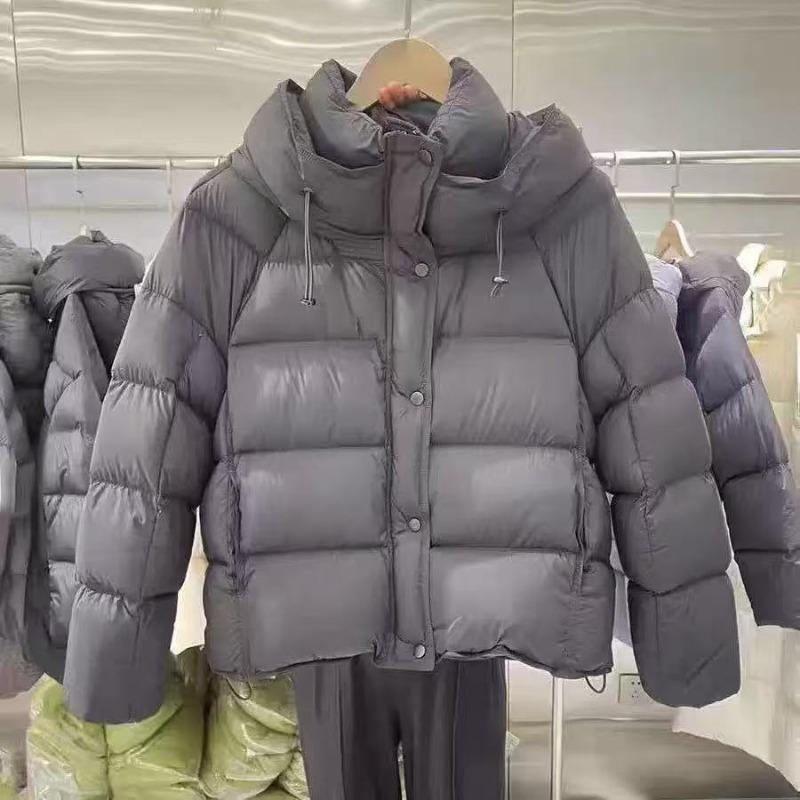 Зимняя пуховая хлопковая одежда с облачным эффектом, женская короткая хлопковая одежда, новая короткая толстая куртка-пуховик с капюшоном, свободного кроя