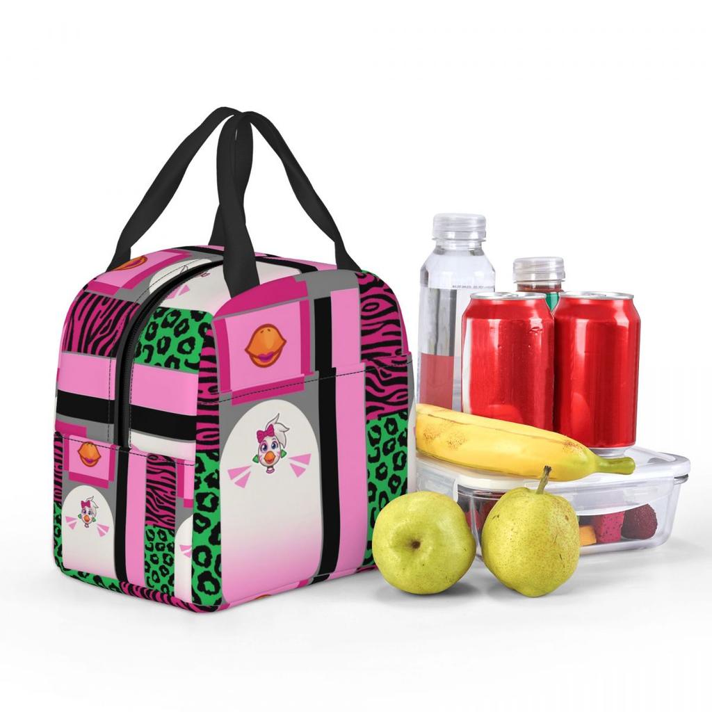 Glamrock Chica Fazbear Entertainment Insulated Lunch Bag for Women Office Cooler Thermal Food Box Tote Lunch Boxes Container
