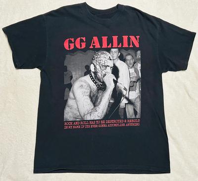 Подарок для семьи Gg Allin Черная футболка Хлопок Все размеры