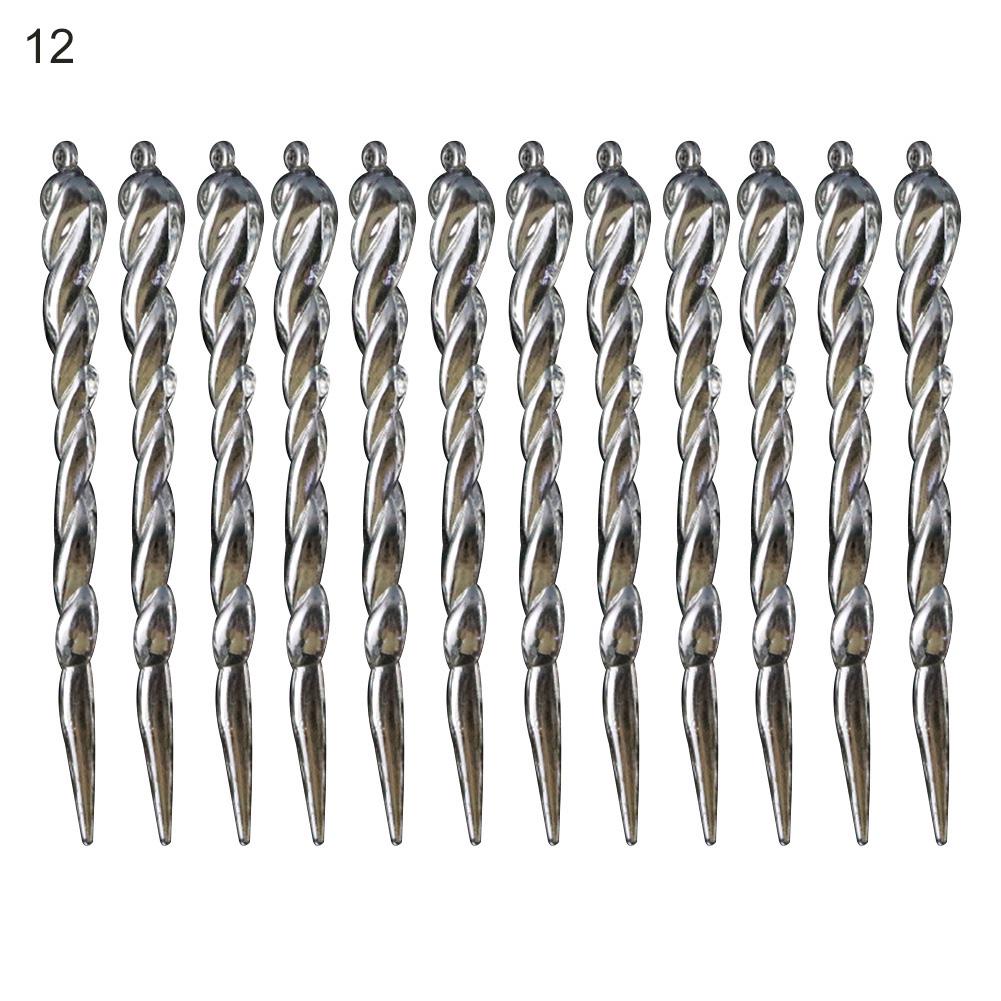 12 шт. имитация поддельной сосульки с веревкой, подвесное украшение для рождественской елки