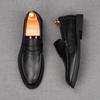 New Arrival Men's Pointed  Slip On Business Flats Shoes Male Designer Penny Loafers Homecoming Wedding Dress Footwear
