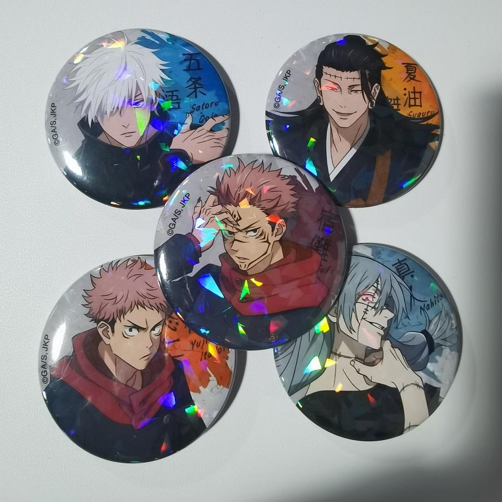 Японский Аниме Jujutsu Kaisen Жестяные Значки-Броши, Значок с Иконкой Персонажа, Ручная Работа, Нагрудный Значок для Рюкзака Одежды