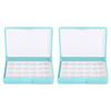 2pcs Empty Watercolor Box Paint Storage Palettes Box Portable Plastic Painting Pigment Box For