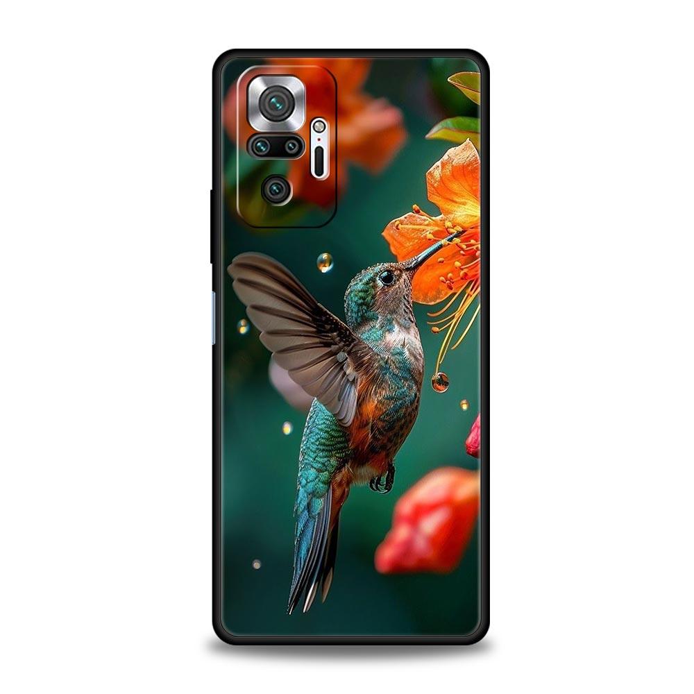 Hummingbird Phone Case For Xiaomi Redmi Note 14 13 5G 10 11 12 Pro Plus 4G 14C 13C 12C 10C Black Cover