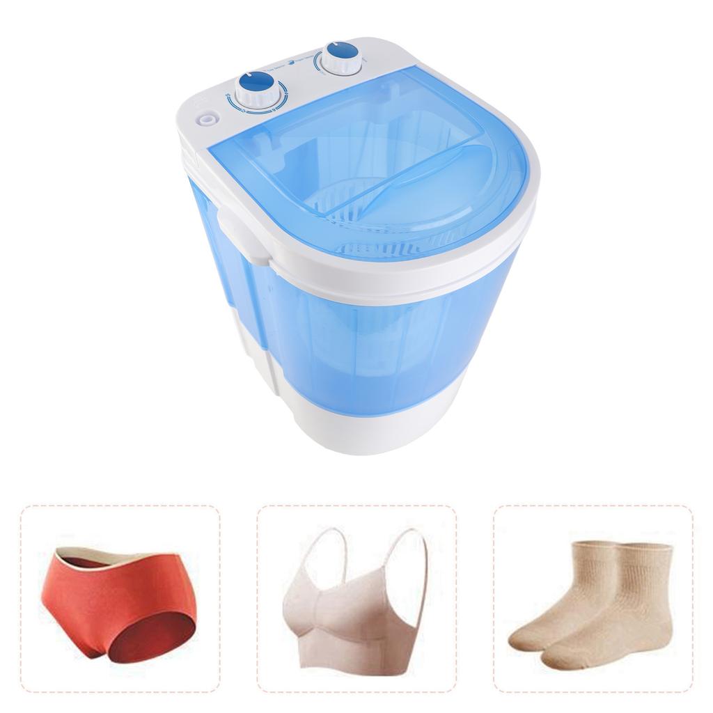 Портативная небольшая стиральная машина, мини-компактная стиральная машина с одним барабаном, корзиной для отжима, сливным шлангом для