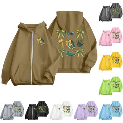 Женская однотонная толстовка с длинным рукавом на молнии, повседневная, удобная, свободная, легкая женская толстовка