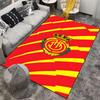 "Red and Yellow Striped Carpet with Crown and Laurel Design Pattern" Suitable for use as an anti-slip for living room bedroom sofas