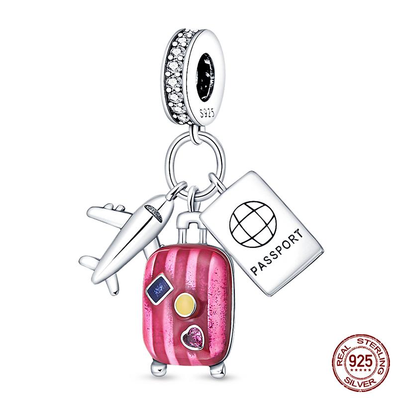 100% Copper Love Strawberry Cherry Red Series Charm Beads For Brand Original Bracelet Diy Fine Jewelry Gift