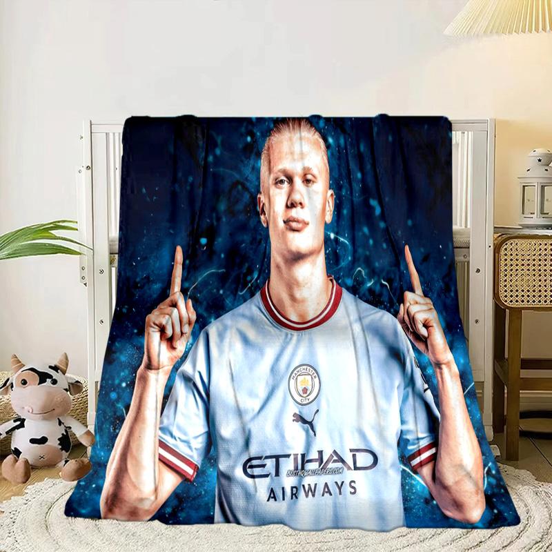 Haaland Portable Blanket/Soft Blanket Bedding Blanket Suitable for Travel Camping Living Rooms Offices Sofas Fan Gifts