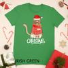 Funny Christmas Cat for Cat Lovers Santa Hat Merry Christmas Unisex T-shirt