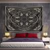 Vintage Tattoo Hands Star Tapestry Wall Hanging Dark Retro Motif Decor for Bedroom Man Cave Dorm Room Gift