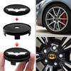 4pcs 56mm+60mm Car Styling Bat Logo Badge Car Wheel Center Hub Cap Rim Cover Emblem Stickers Decorative Decal Auto Accessories