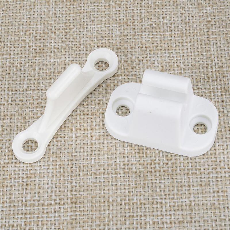 White Nylon Door Retainer Catch Stopper Resile Limiter Lock Holder T Shape Universal for Caravan Motorhome Boat Camper