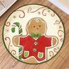 Пряничный человечек Круглый коврик С Рождеством Спальня Кухня Мат В помещении Напольный акцент Ванная Гостиная Дом Ковры