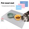 Pet Placemat Waterproof Silicone Pet Food Mat with Raised Edges Spill-proof Pet Bowl Mat for Dogs Cats