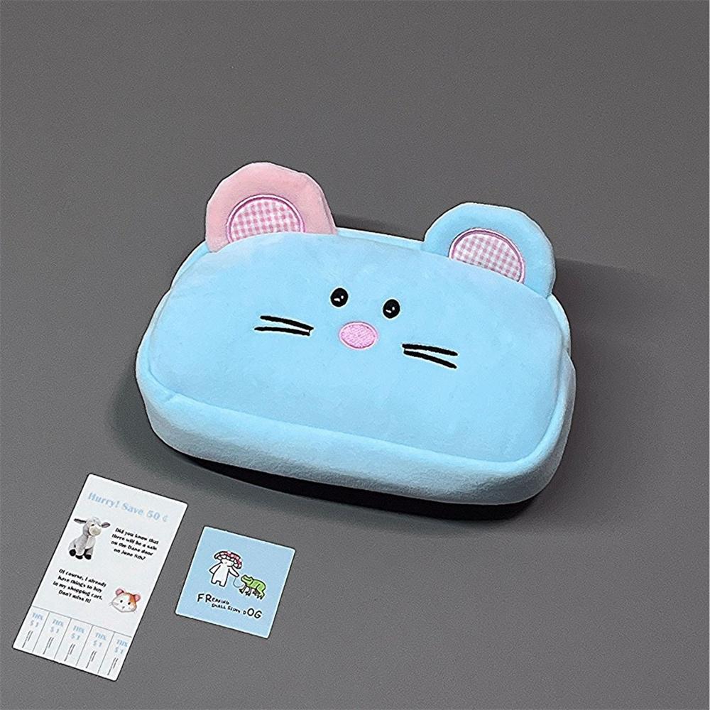 Cosmetic Bag Multicolor Plush Pen Bag Animal Stationery Pouch Animal Design Cartoon Pencil Bag For School Gift For Students