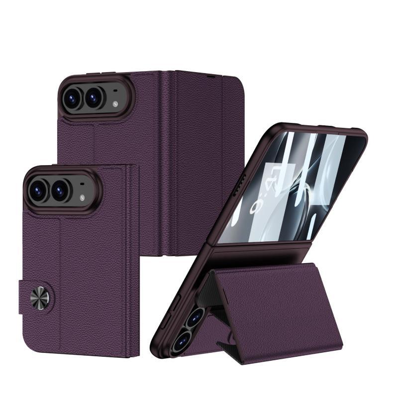 For iPhone Duo Case, 2-in-1 Leather Case with Screen Protector Luxury Flip Cover for Iphone Duo