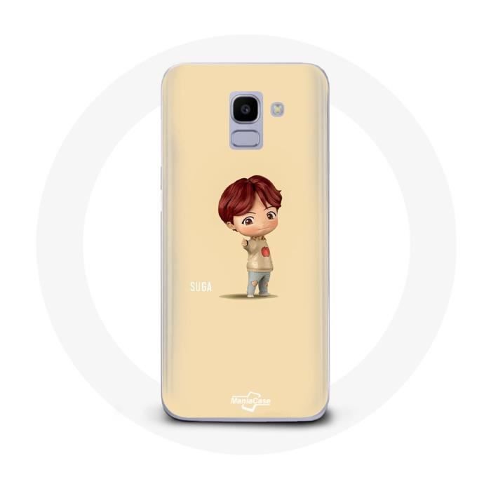 Coque pour Samsung Galaxy A6 2018 BTS TinyTAN Animation Suga