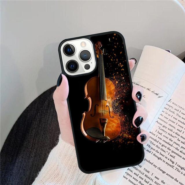 Музыкальный Виолончель Скрипка Ракушка Чехол Для iPhone 17 Air 15 16 14 13 12 Pro Max 11 Pro Max Plus Чехол для Телефона
