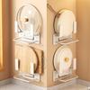 Wall-Mounted Pot Lid and Chopping Board Rack - Punch-Free Storage Solution for Large and Small Lids
