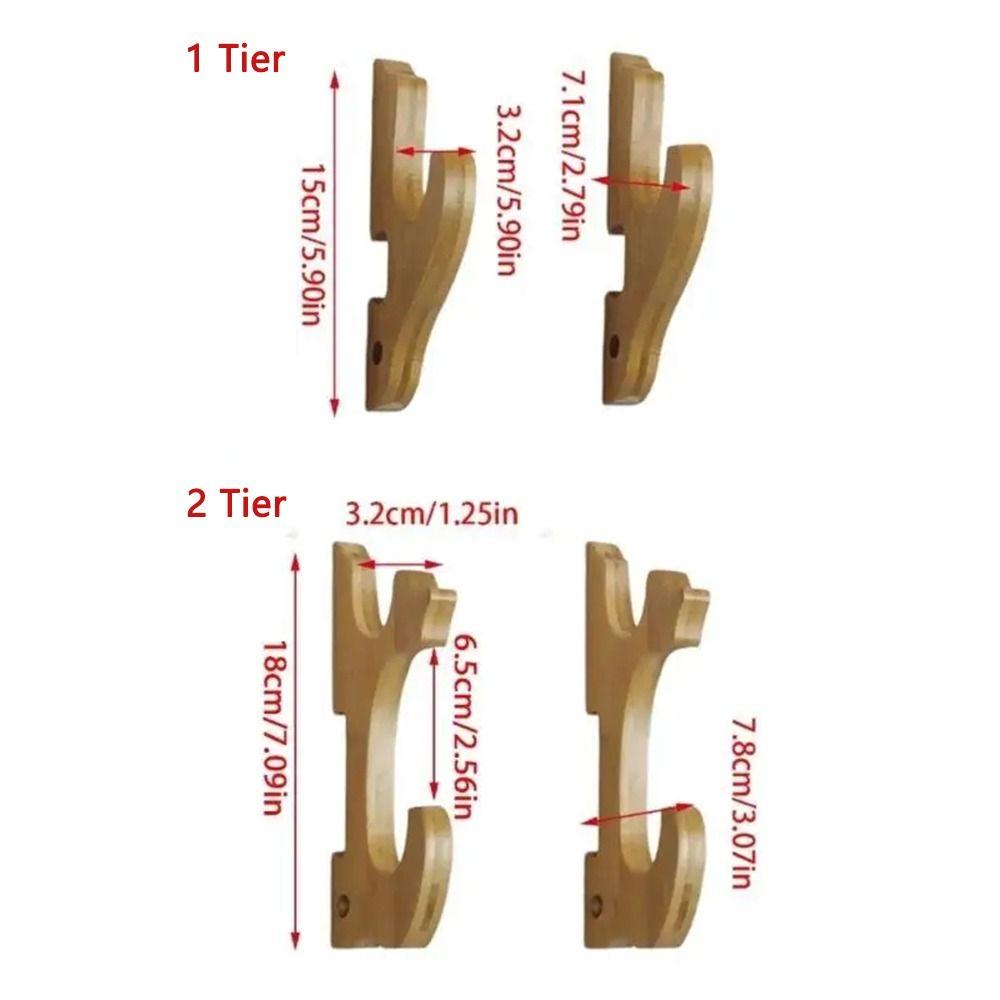 Настенный держатель для светового меча на 1/2 яруса, регулируемая деревянная стойка для флейты самурая, многофункциональный, легко устанавливаемый держатель для стержня, для энтузиастов