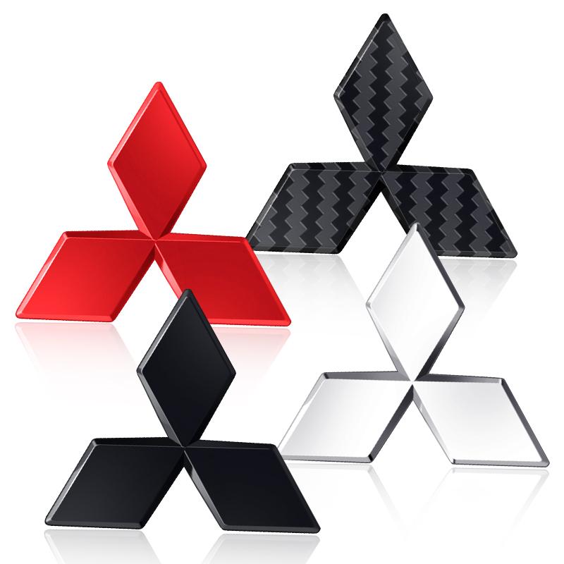 For Mitsubishi ASX Lancer Pajero Outlander L200 EVO Lancer Pajero ABS Car Steering Wheel Center Emblem Sticker Auto Accessories