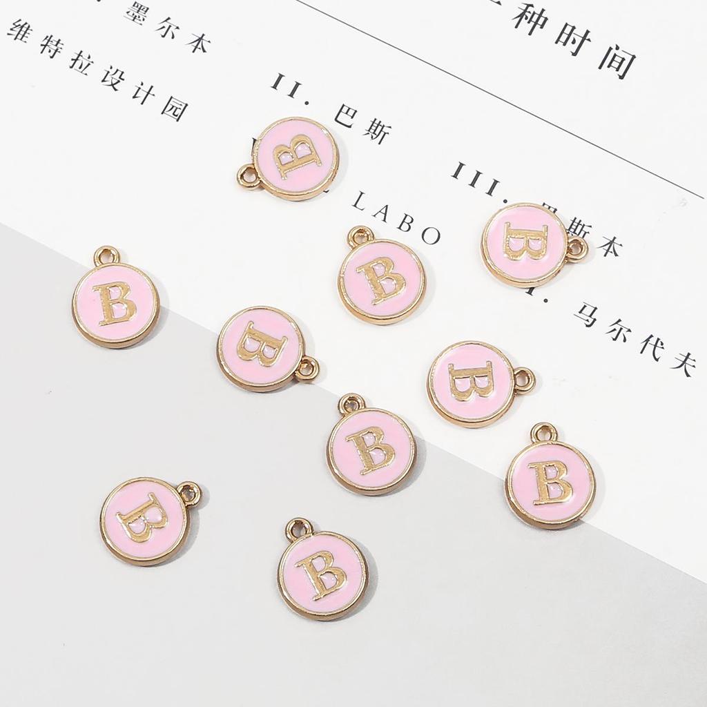 10 шт., металлическая эмаль, английские буквы, подвески, подвеска для самостоятельного изготовления ювелирных изделий, ожерелье, браслет, аксессуары
