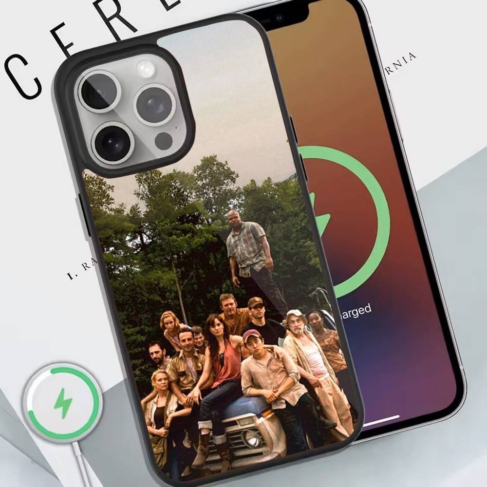 TWD T-The Walking Dead Phone Case For Magnetic Wireless Charge Cover For iphone 16 15 14 13 12 11 Pro Max Plus Coque