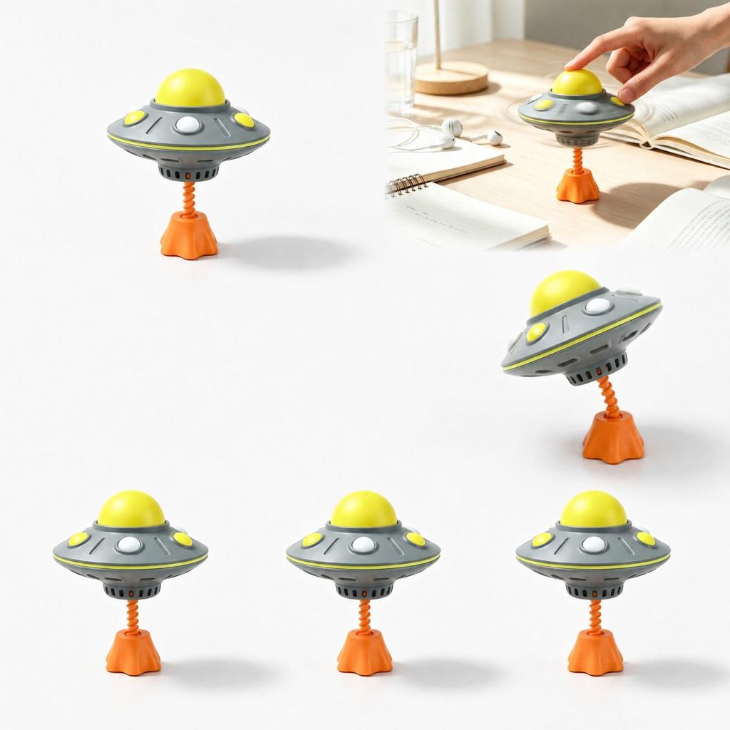 3D-печатная вращающаяся настольная игрушка-космический корабль, Декоративное украшение от стресса