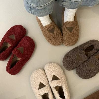 Туфли с круглым носком из овечьего меха, женские мокасины из меха ягненка, теплая зимняя обувь, женские мокасины из овечьей шерсти, туфли-лодочки из кудрявого меха, роскошный дизайнер