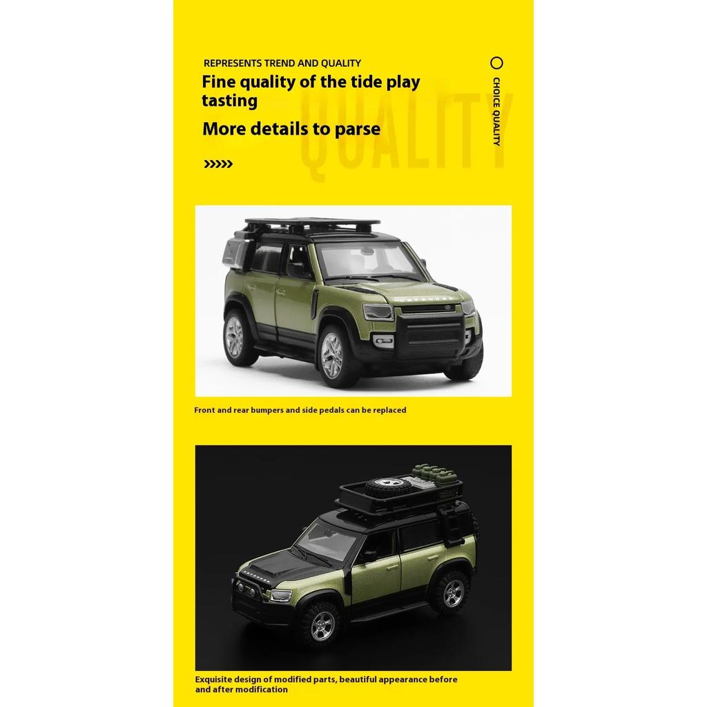 1/43 Scale Land Rover Defender DIY Assembly Alloy Car Model Kit - Detailed Replica for Kids & Collectors - Fun & Educational