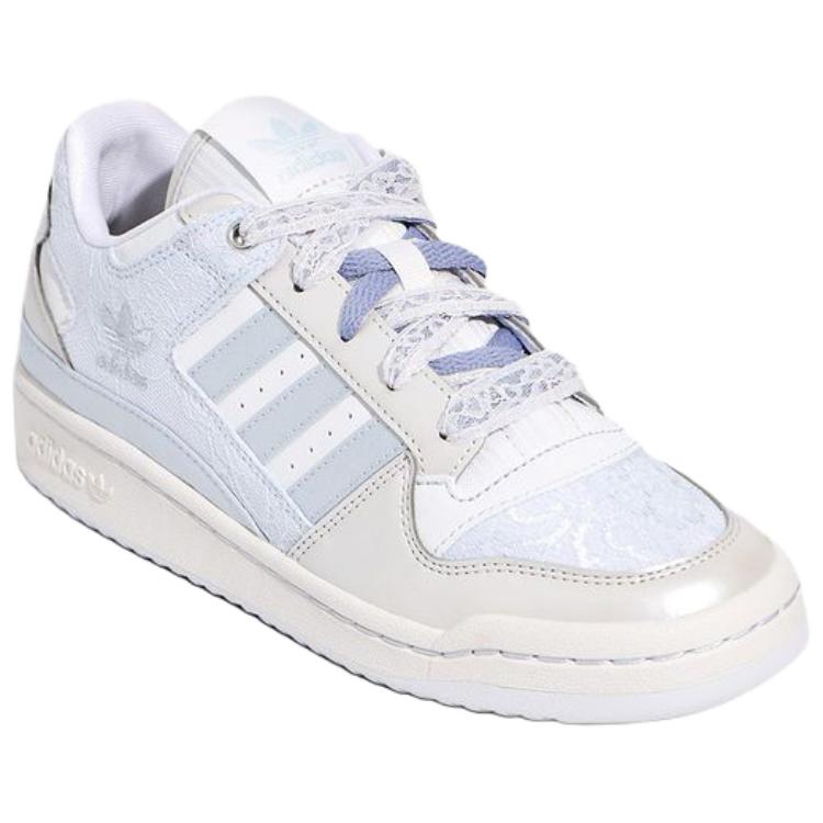 adidas Оригинальные кроссовки для скейтборда FORUM Женские низкие Бело-синие KZ7548