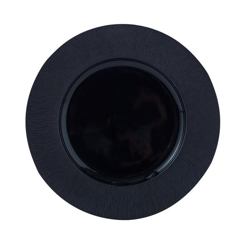 Japanese Black Steak Plate Xiaohongshu Same Western Food Plate Hotel Commercial Cooking Plate Pasta Plate Ceramic Tableware