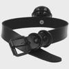 Стильный черный ошейник из искусственной кожи в стиле Харадзюку с подвеской-колокольчиком
