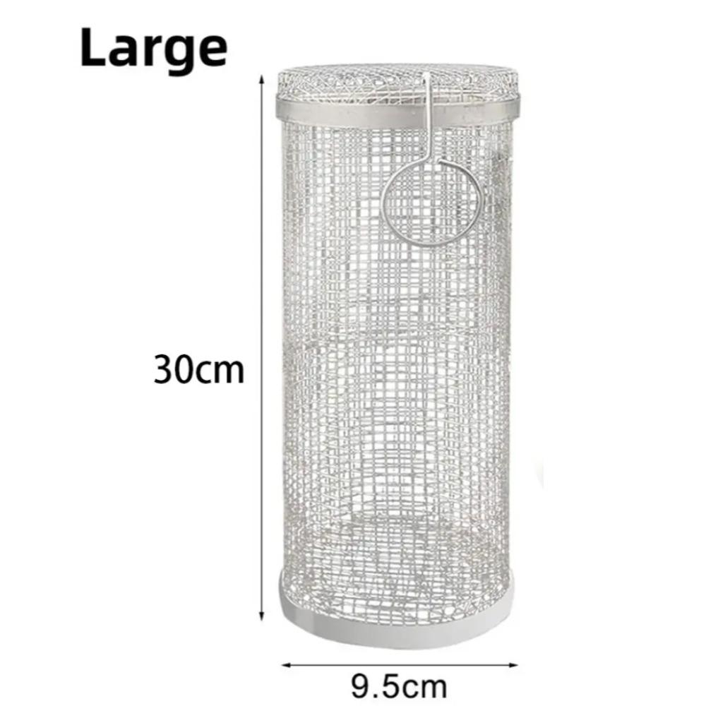 Гриль-корзина для барбекю, вращающаяся сетка для гриля из нержавеющей стали, принадлежности для барбекю, портативная легкая чистка для гриля на открытом воздухе, кемпинга