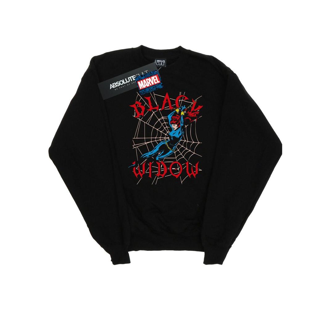 Marvel Mens Black Widow Web Sweatshirt