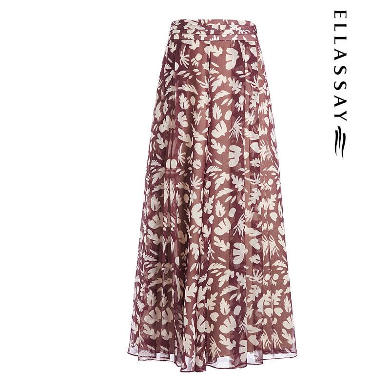 ELLASSAY Women's Drape Wide-Leg Skirt Pants