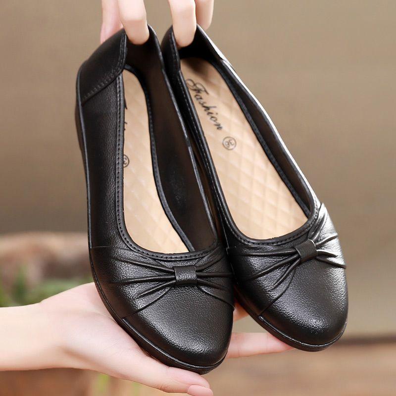 Одиночные туфли с неглубоким носком женские рабочие туфли с бантом легкие непромокаемые туфли противоскользящие и водонепроницаемые