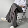 Men's 2025 Summer Ice Silk Loose Straight-Leg Pants - Thin, Trendy, Korean Style, Plus Size.
