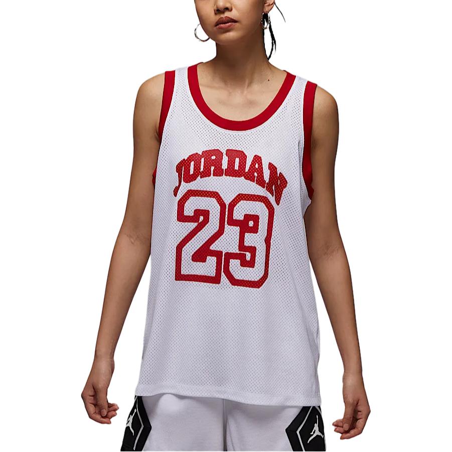 Jordan SS25 Breathable Comfortable Round Neck Casual Sports Vest Women Vests Red White HJ0045-100